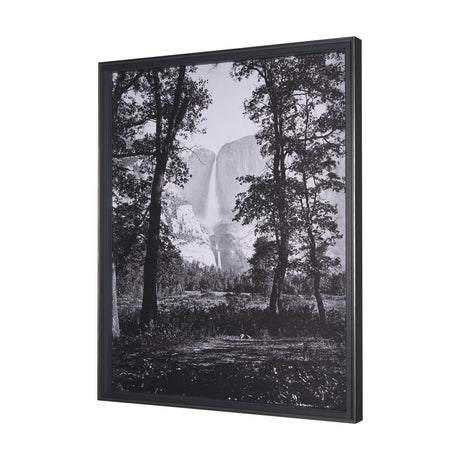 Yosemite Falls by Carleton E Watkins a Hand Embellished Textured Framed Photo Art Print from Mercana - Luna Furniture