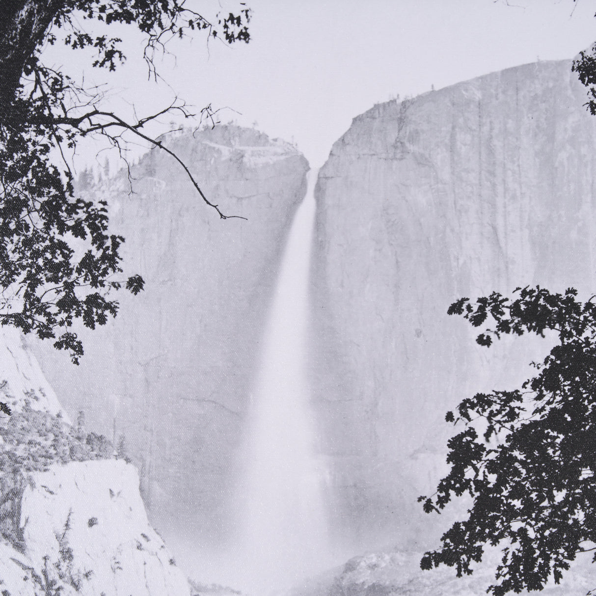 Yosemite Falls by Carleton E Watkins a Hand Embellished Textured Framed Photo Art Print from Mercana - Luna Furniture