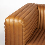 Ricciardo Cognac Leather Three Seater Sofa 82.5L x 38.5W x 26.5H from Mercana - Luna Furniture