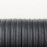 Ricciardo Black Leather Wrapped Three Seater Sofa 82.5L x 38.5W x 26.5H from Mercana - Luna Furniture