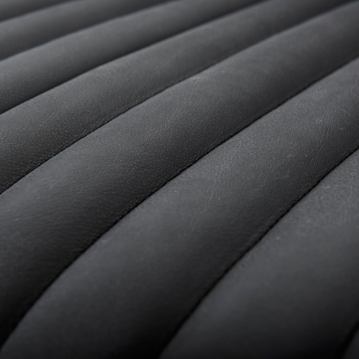 Ricciardo Black Leather Wrapped Three Seater Sofa 82.5L x 38.5W x 26.5H from Mercana - Luna Furniture
