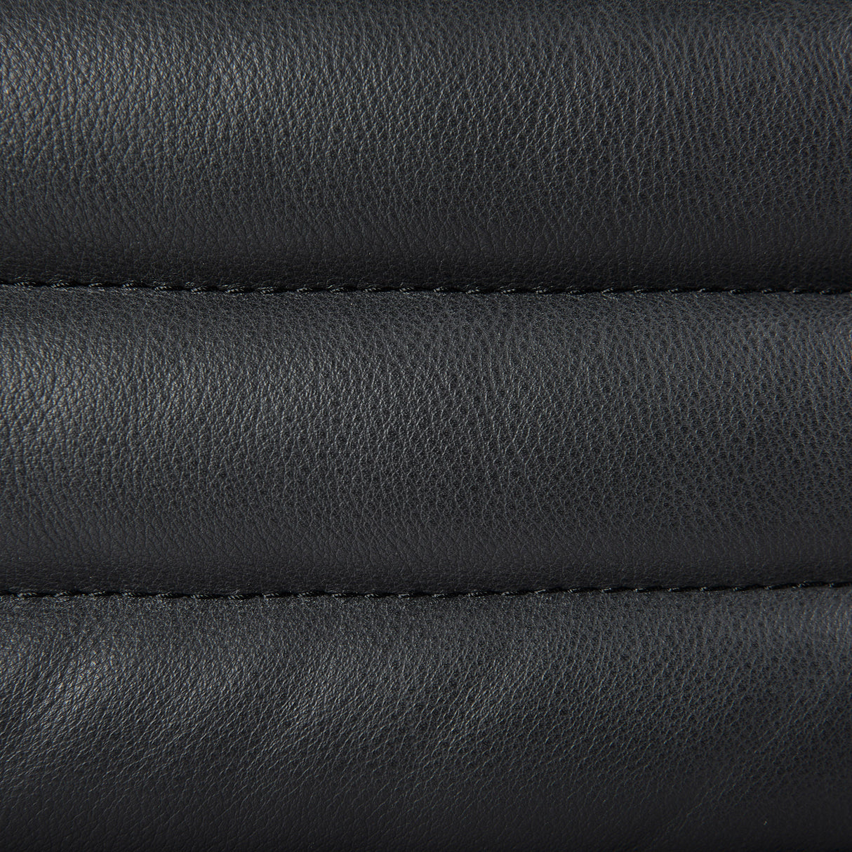 Ricciardo Black Leather Wrapped Three Seater Sofa 82.5L x 38.5W x 26.5H from Mercana - Luna Furniture