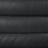 Ricciardo Black Leather Wrapped Three Seater Sofa 82.5L x 38.5W x 26.5H from Mercana - Luna Furniture
