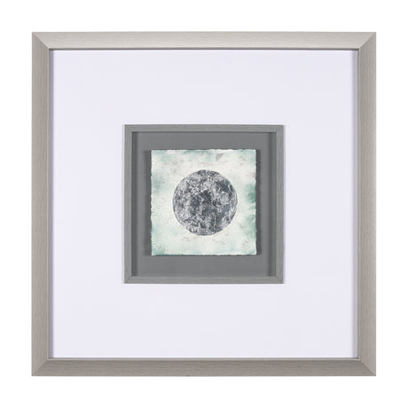 Platinum Moona by Studio M a handmade Original Framed Artwork under Glass from Mercana - Luna Furniture