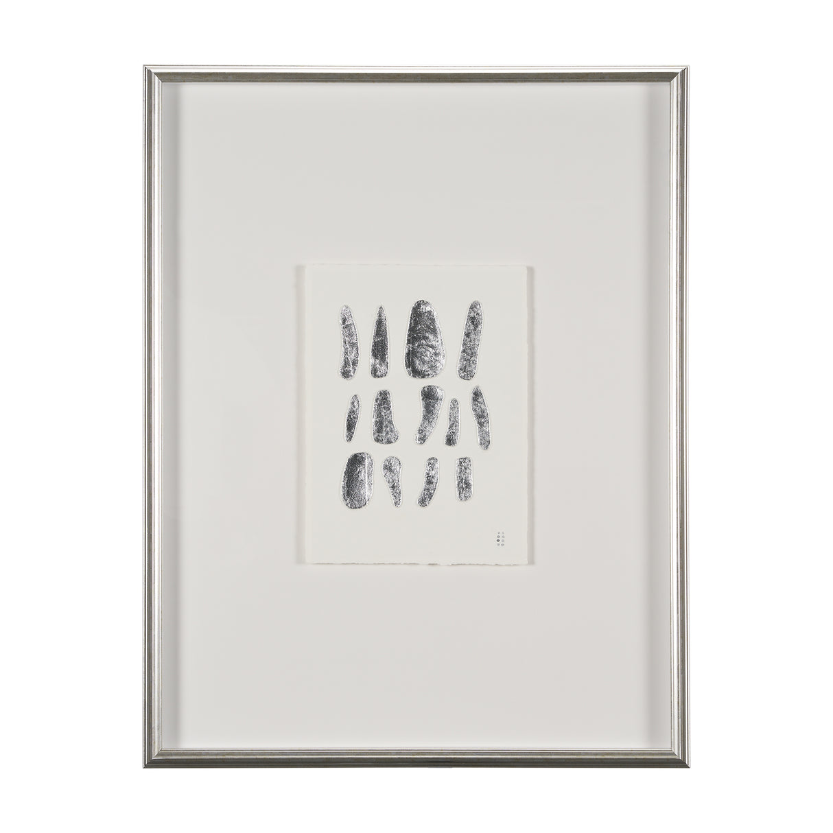 Silver Pebbles by Studio M a handmade Original Framed Artwork under Glass from Mercana - Luna Furniture