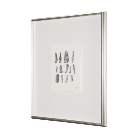 Silver Pebbles by Studio M a handmade Original Framed Artwork under Glass from Mercana - Luna Furniture