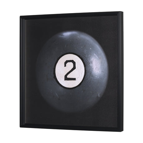 Billiard III 2 Ball by Chris Dunker a Hand Embelished Textured Framed Art Decograph Print from Mercana - Luna Furniture