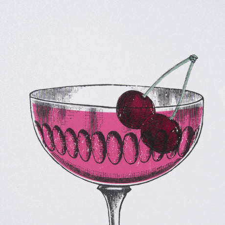 Vintage Cocktails-Cosmo by Gwen Aspell Hand Embellished Textured Framed Art Print Matted under Glass from Mercana - Luna Furniture