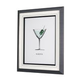 Vintage Cocktails-Martini by Gwen Aspell Hand Embellished Framed Art Print Matted under Glass from Mercana - Luna Furniture