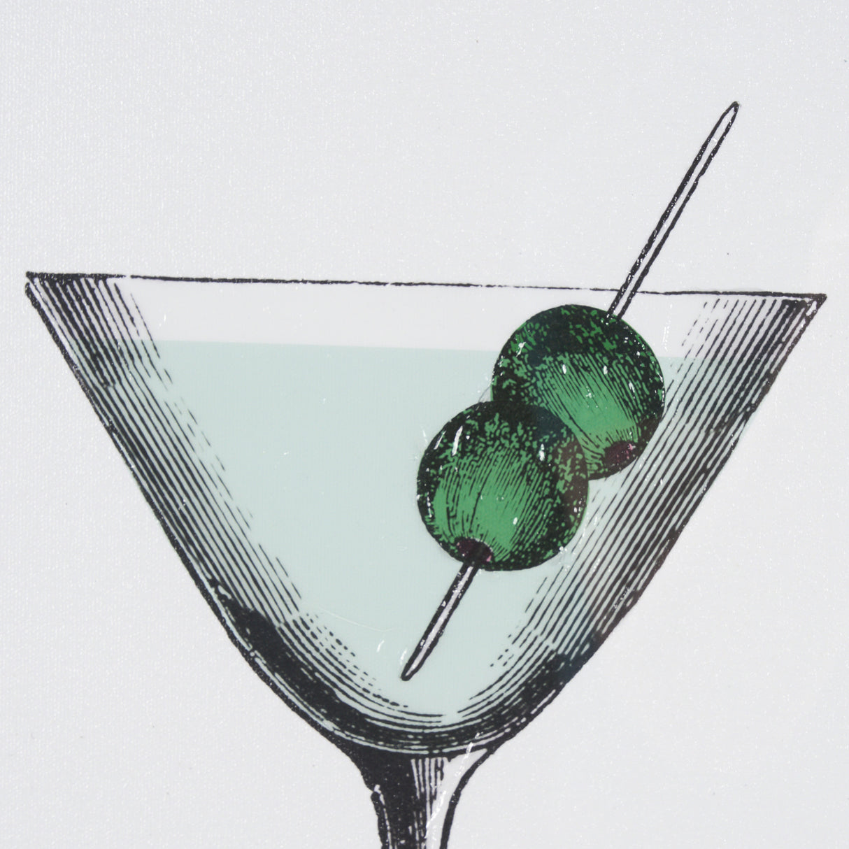 Vintage Cocktails-Martini by Gwen Aspell Hand Embellished Framed Art Print Matted under Glass from Mercana - Luna Furniture