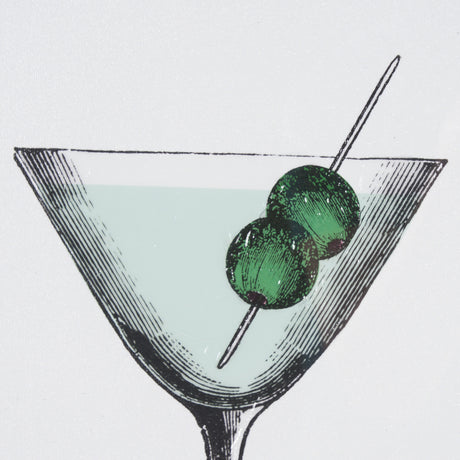 Vintage Cocktails-Martini by Gwen Aspell Hand Embellished Framed Art Print Matted under Glass from Mercana - Luna Furniture