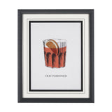 Vintage Cocktails-Old Fashion by Gwen Aspell Hand Embellished Framed Art Print Matted under Glass from Mercana - Luna Furniture