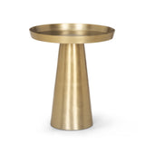 Roland Satin Brass Cast Aluminum Metal Accent Table from Mercana - Luna Furniture