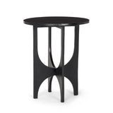Sobi Textured Matte Black Round Metal Accent Table from Mercana - Luna Furniture