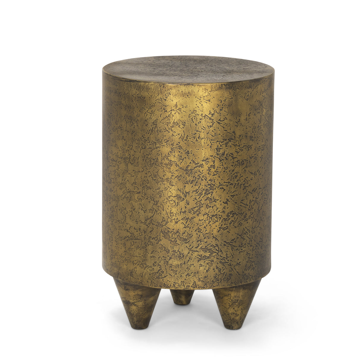 Rosh Textured Gold Metal w/ Acid Wash Accent Table from Mercana - Luna Furniture