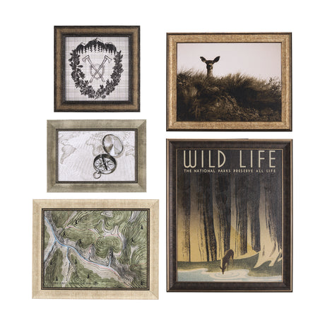 Adventure Map by Chad Mackay a Hand Embelished Textured Framed Art Print from Mercana - Luna Furniture