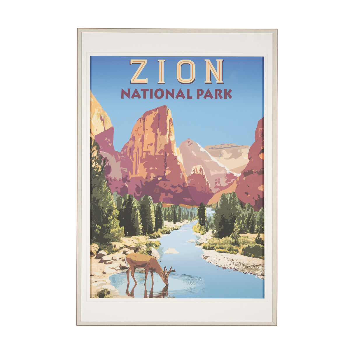 National Park - Zion by Mark Chandon a Framed Art Print Matted under Glass from Mercana - Luna Furniture