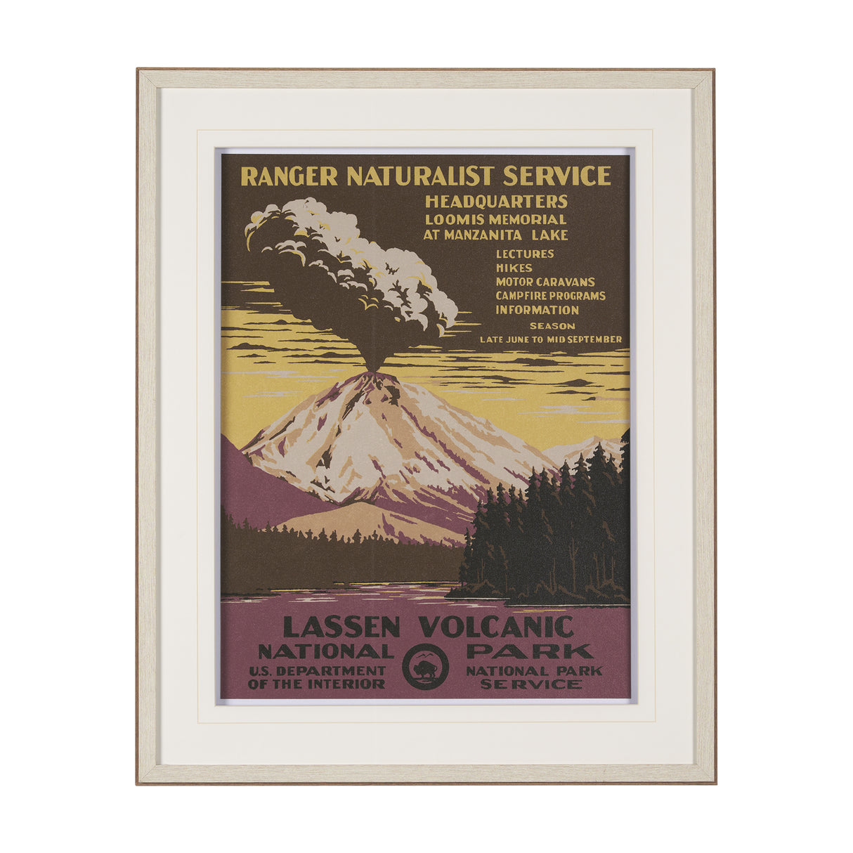 Lassen Volcanic National Park by The Vinatage Collection a Framed Art Print Matted under Glass from Mercana - Luna Furniture