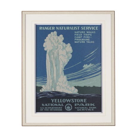 Yellowstone National Park by The Vinatage Collection a Framed Art Print Matted under Glass from Mercana - Luna Furniture