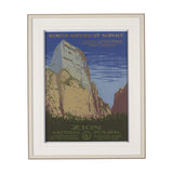 Zion National Park by The Vinatage Collection a Framed Art Print Matted under Glass from Mercana - Luna Furniture