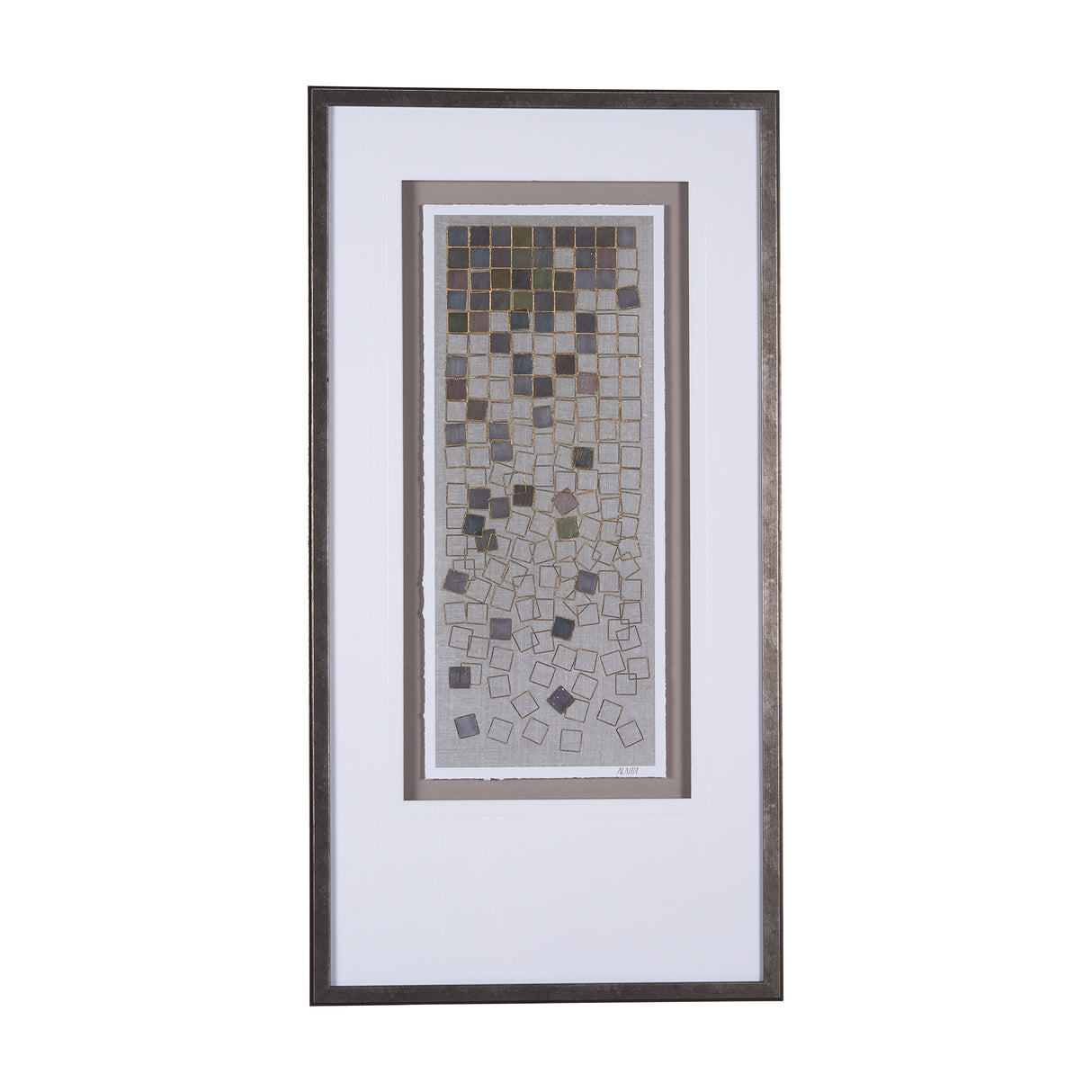 Broken Puzzle II by Mercana Studio a Hand Embellished Textured Framed Art Print Matted under Glass from Mercana - Luna Furniture