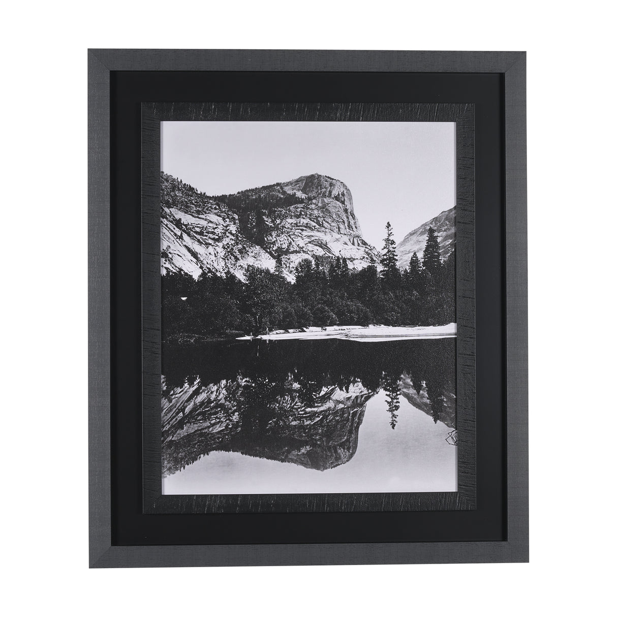 Mirror Lake by Carleton E Watkins a Hand Embellished Textured Framed Photo Art Print from Mercana - Luna Furniture
