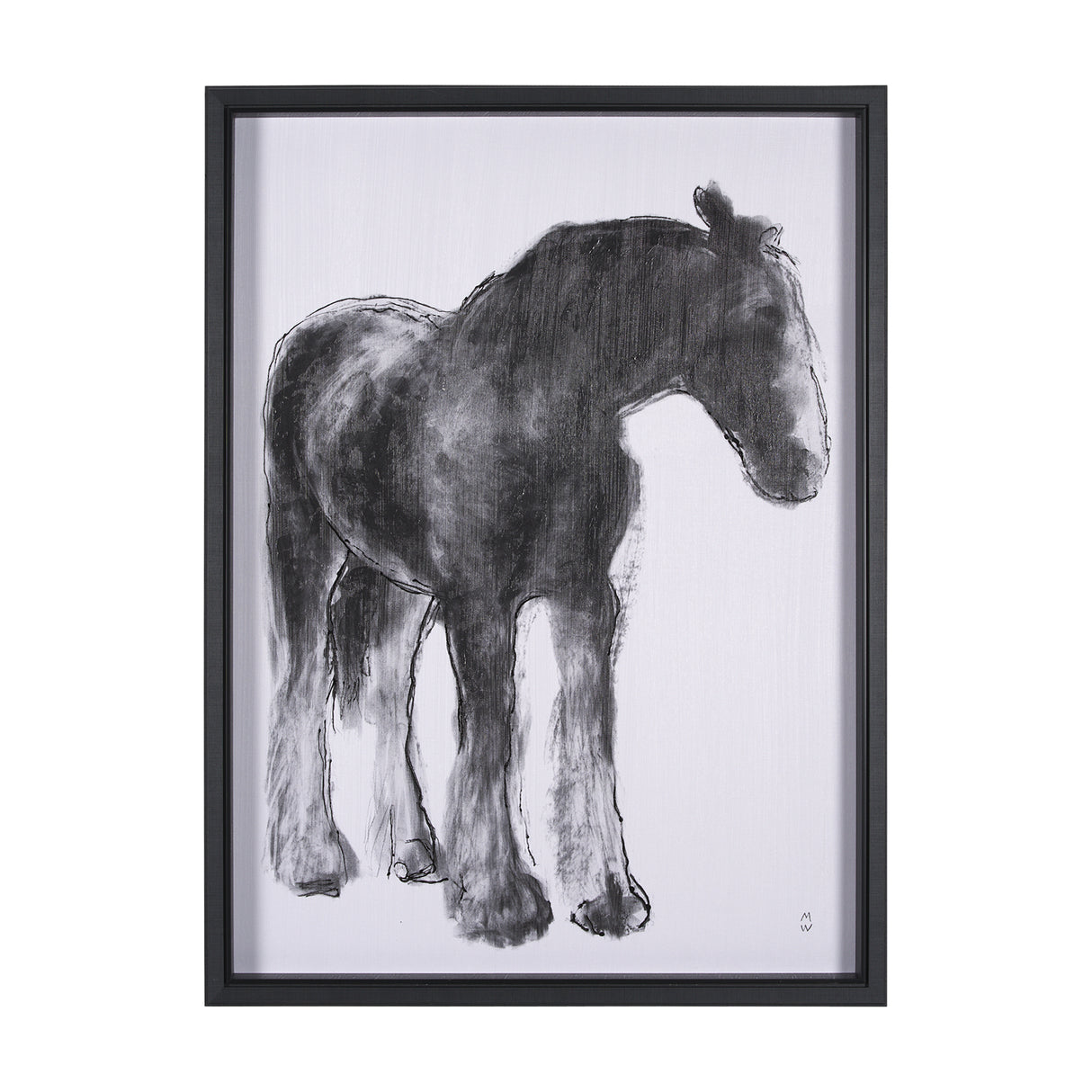 Equine Sketch 5 by Manny Woodart a Hand Embellished Textured Framed Art Print from Mercana - Luna Furniture