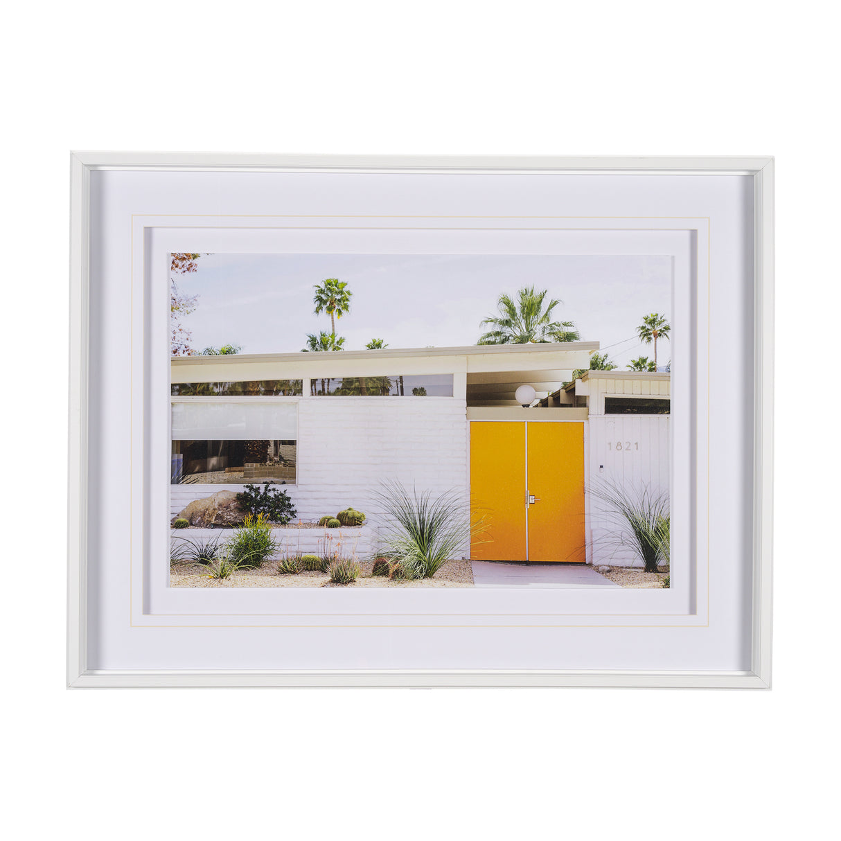 Palm Springs Villa by Irene Suchocki Hand Embellished Framed Photo Art Print Matted under Glass from Mercana - Luna Furniture