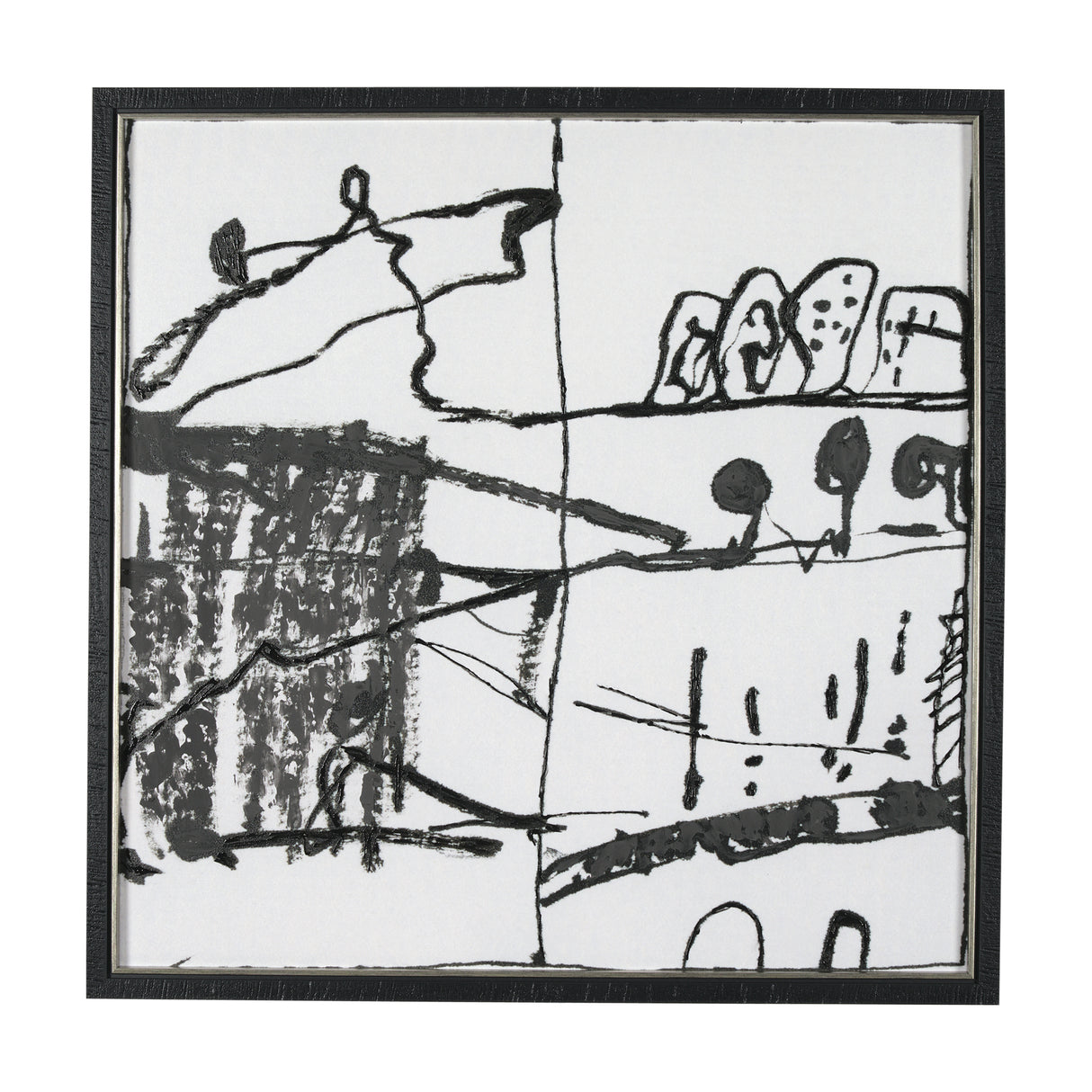 Lost Treasure Map II by Mercana Studio a Hand Embellished Textured Framed Art Print from Mercana - Luna Furniture