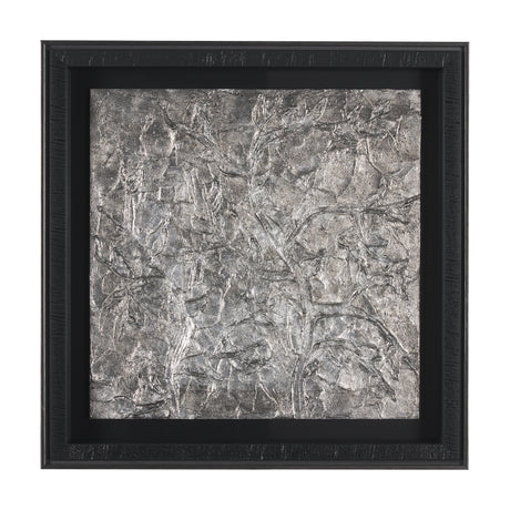 Pewter Leaves I by Morgan McLaren a Framed Art Print Matted under Glass from Mercana - Luna Furniture
