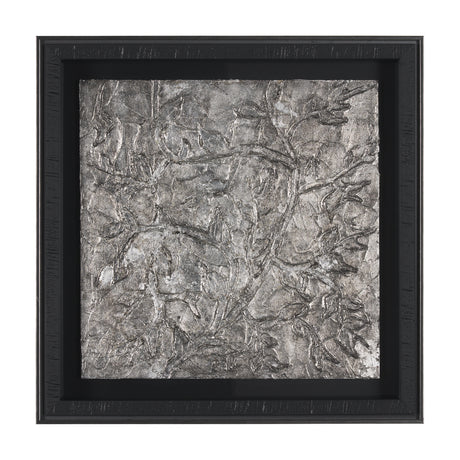Pewter Leaves III by Morgan McLaren a Framed Art Print Matted under Glass from Mercana - Luna Furniture