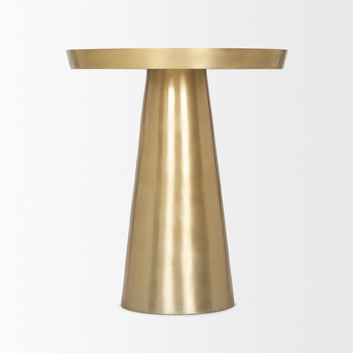 Roland Satin Brass Cast Aluminum Metal Accent Table from Mercana - Luna Furniture