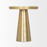 Roland Satin Brass Cast Aluminum Metal Accent Table from Mercana - Luna Furniture