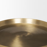 Roland Satin Brass Cast Aluminum Metal Accent Table from Mercana - Luna Furniture