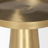 Roland Satin Brass Cast Aluminum Metal Accent Table from Mercana - Luna Furniture