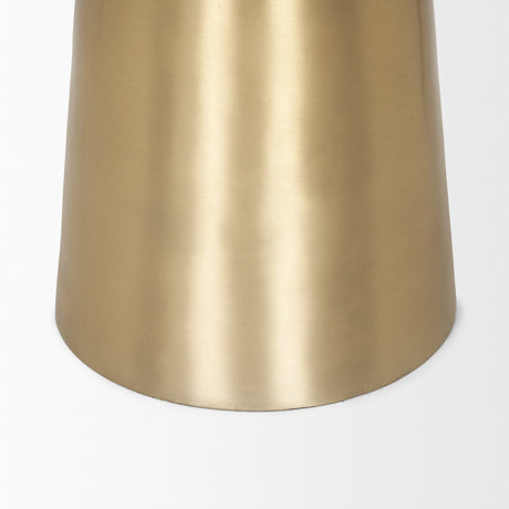 Roland Satin Brass Cast Aluminum Metal Accent Table from Mercana - Luna Furniture