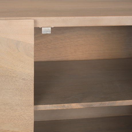 Darwin Light Brown Wooden 2 Door w/ 2 Shelves Accent Cabinet from Mercana - Luna Furniture