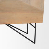 Darwin Light Brown Wooden 2 Door w/ 2 Shelves Accent Cabinet from Mercana - Luna Furniture
