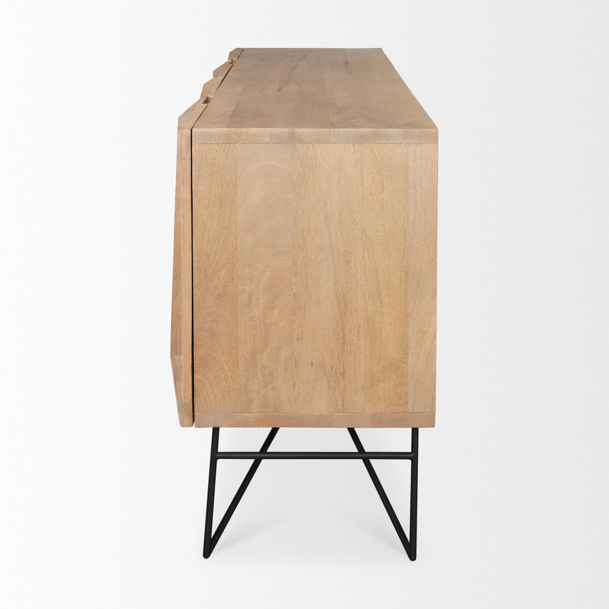 Darwin Light Brown Wooden 4 Door w/ 2 Shelves Sideboard from Mercana - Luna Furniture