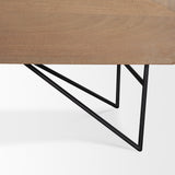 Darwin Light Brown Wooden 4 Door w/ 2 Shelves Sideboard from Mercana - Luna Furniture