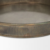 Varun Round Antiqued Brass Metal Tray (Set of 2) from Mercana - Luna Furniture