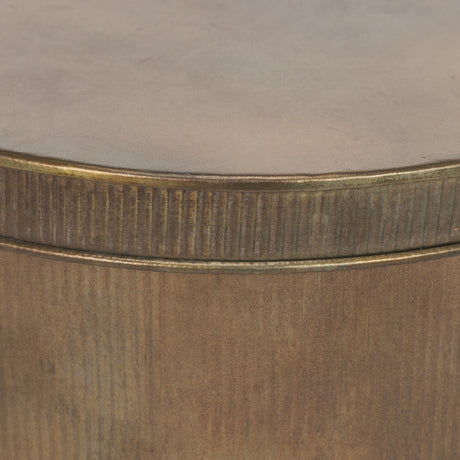 Josephine Round Antique Gold Metal Box (Set of 2) from Mercana - Luna Furniture