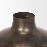 Daya Medium Antiqued Gold Metal Vase from Mercana - Luna Furniture