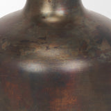Daya Medium Antiqued Gold Metal Vase from Mercana - Luna Furniture