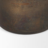 Daya Medium Antiqued Gold Metal Vase from Mercana - Luna Furniture