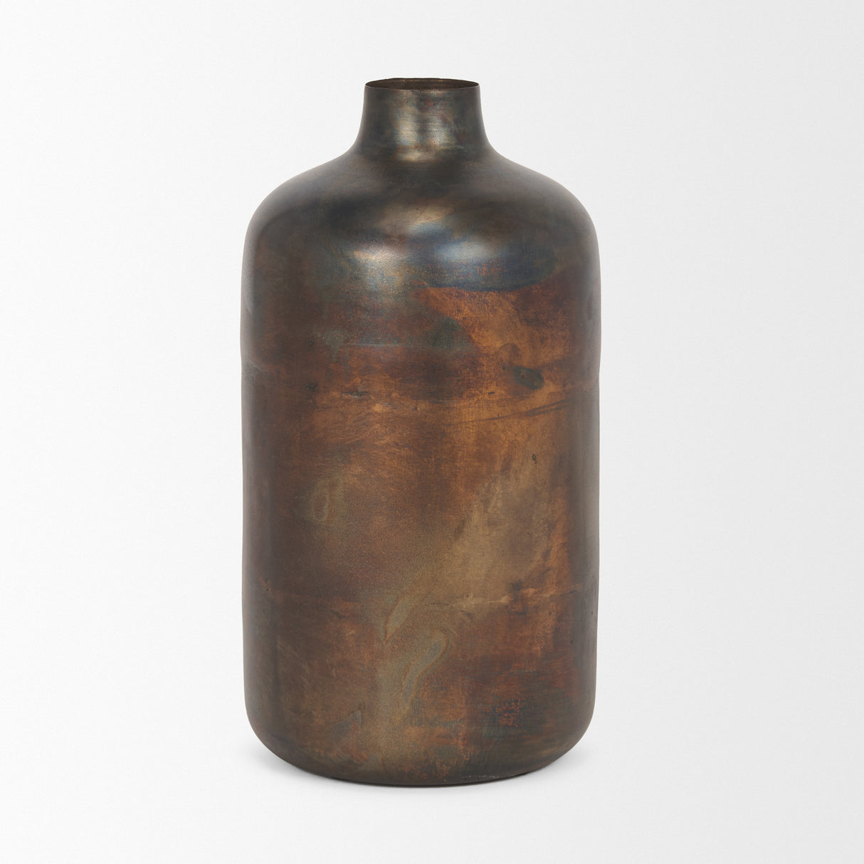 Daya Tall Antiqued Gold Metal Vase from Mercana - Luna Furniture