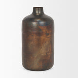 Daya Tall Antiqued Gold Metal Vase from Mercana - Luna Furniture
