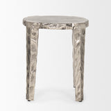 Randy Textured Silver Nickel Cast Aluminum Metal Accent Table from Mercana - Luna Furniture