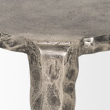 Randy Textured Silver Nickel Cast Aluminum Metal Accent Table from Mercana - Luna Furniture