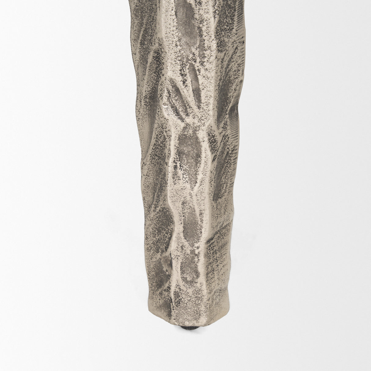 Randy Textured Silver Nickel Cast Aluminum Metal Accent Table from Mercana - Luna Furniture